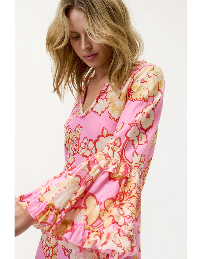 Long Indi Dress Coral Bay Cotton Pink