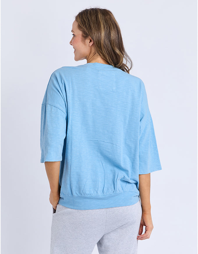 Mazie Sweat Top Dusk Blue