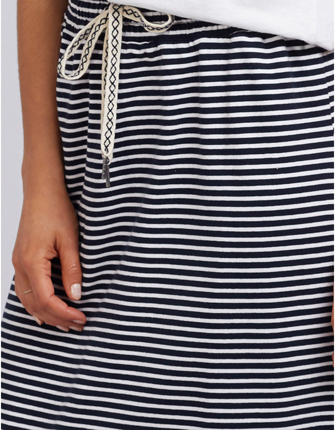 Travel Skirt Navy/White Stripe