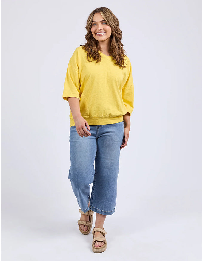 Mazie V Neck Lemon