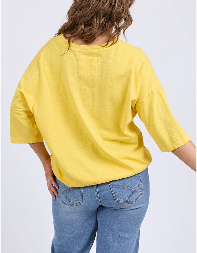 Mazie V Neck Lemon