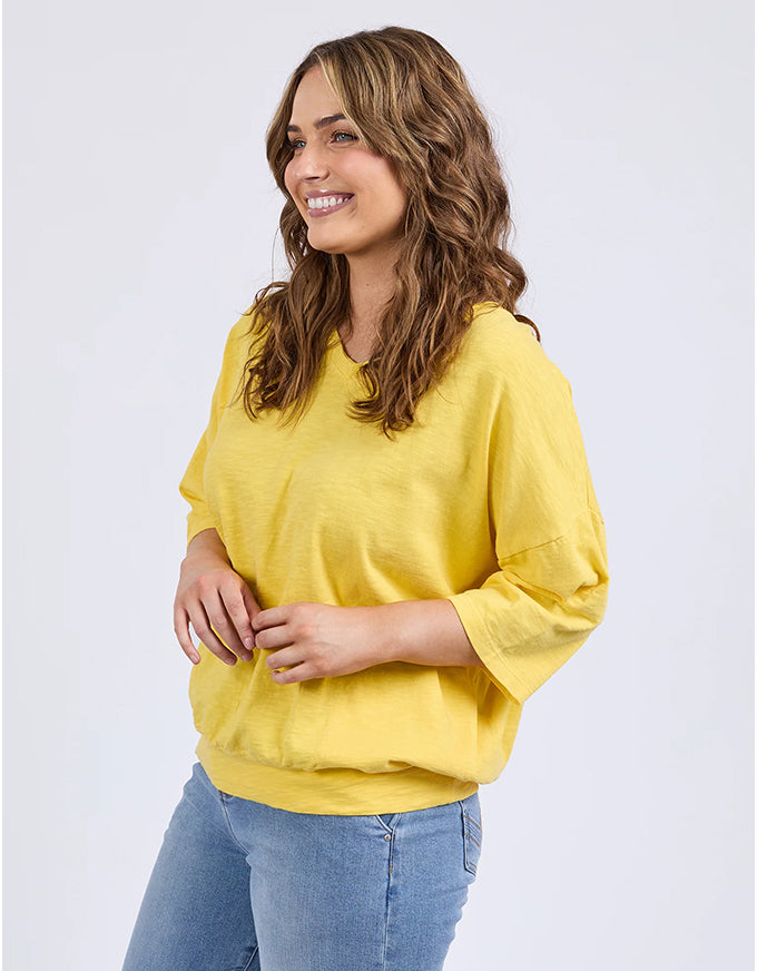 Mazie V Neck Lemon