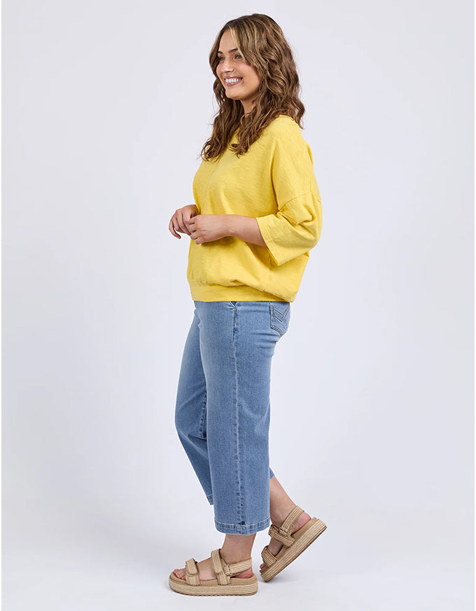 Mazie V Neck Lemon
