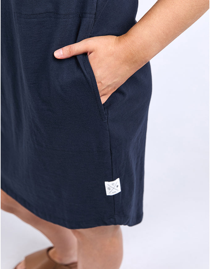 Aiden Short Sleeve Dress Navy