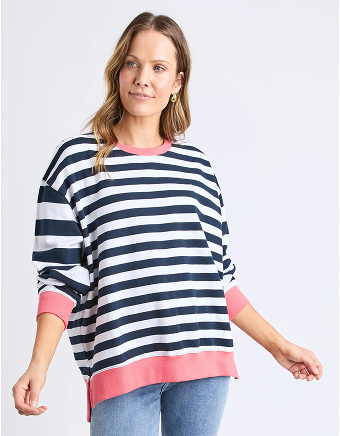 Vivid Crew Navy/White Stripe