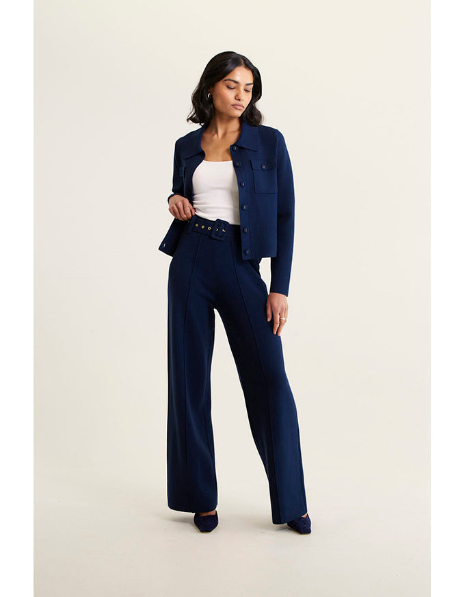 Carter Knit Jacket Navy