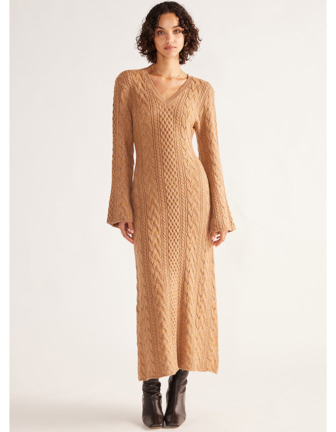 Audrey Knit Maxi Dress Falafel