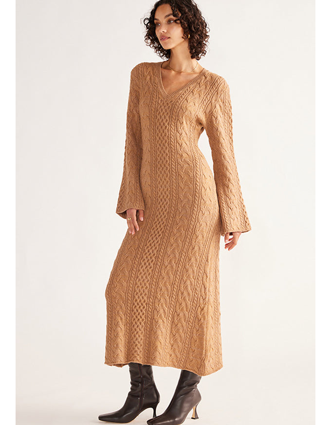 Audrey Knit Maxi Dress Falafel