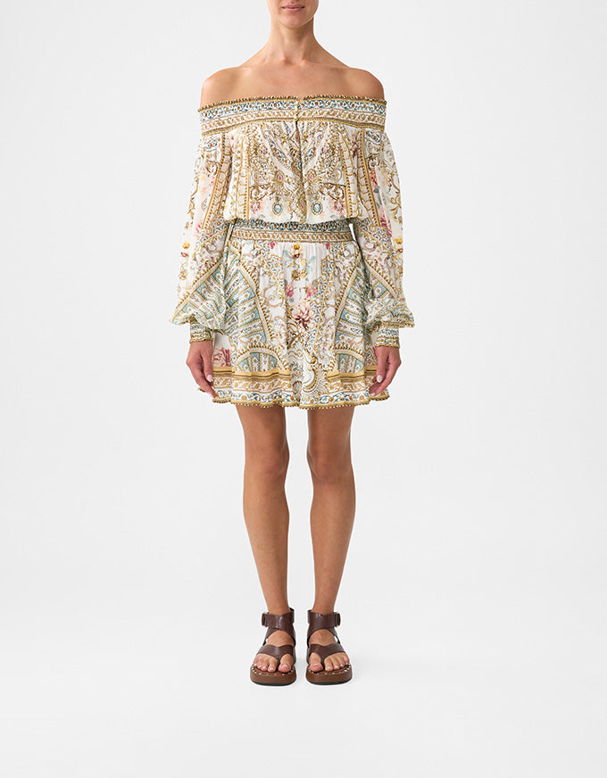 Ottoman Dynasty Off The Shoulder Short Dress