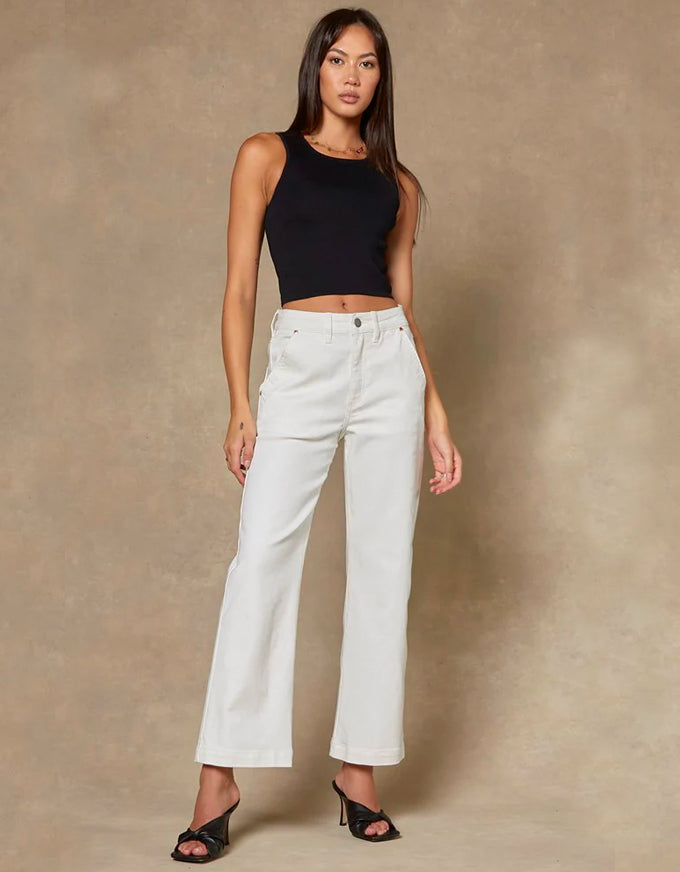 Cody Kick Flare Trouser Ivory