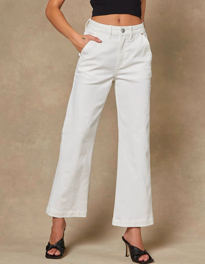 Cody Kick Flare Trouser Ivory