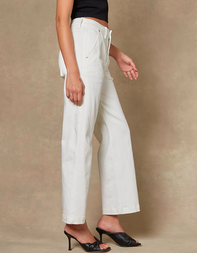 Cody Kick Flare Trouser Ivory