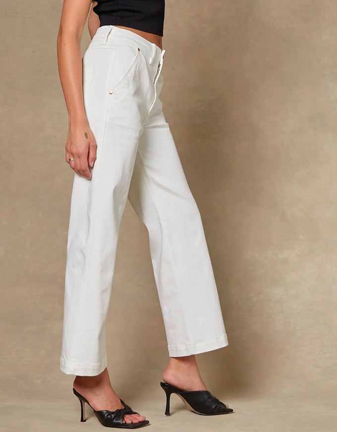 Cody Kick Flare Trouser Ivory