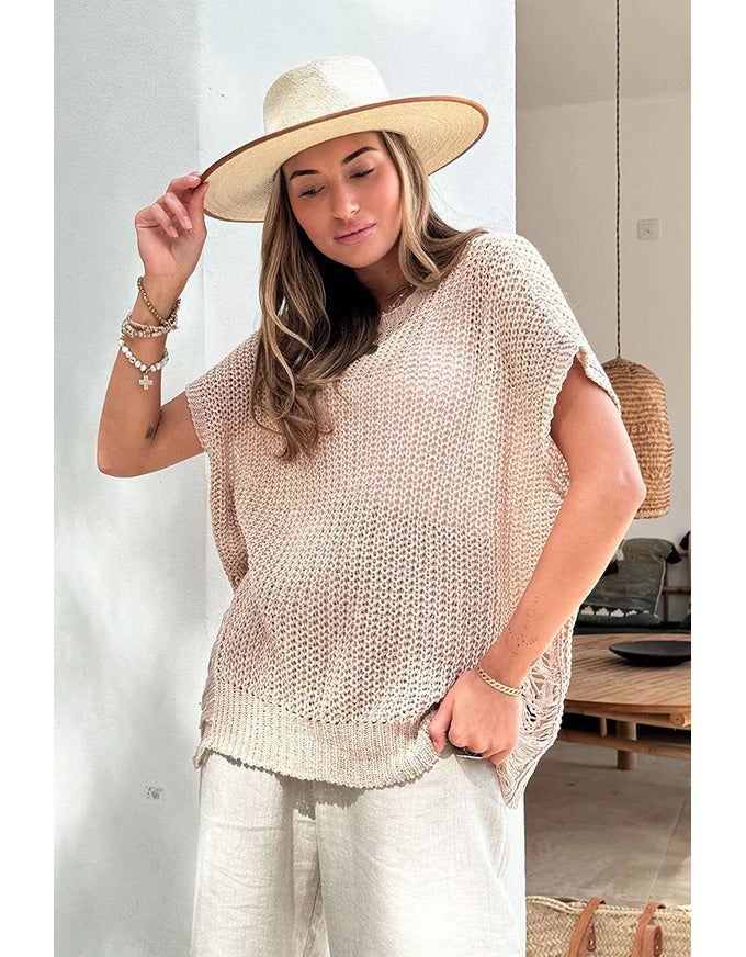 Deanna Cotton Jumper Beige