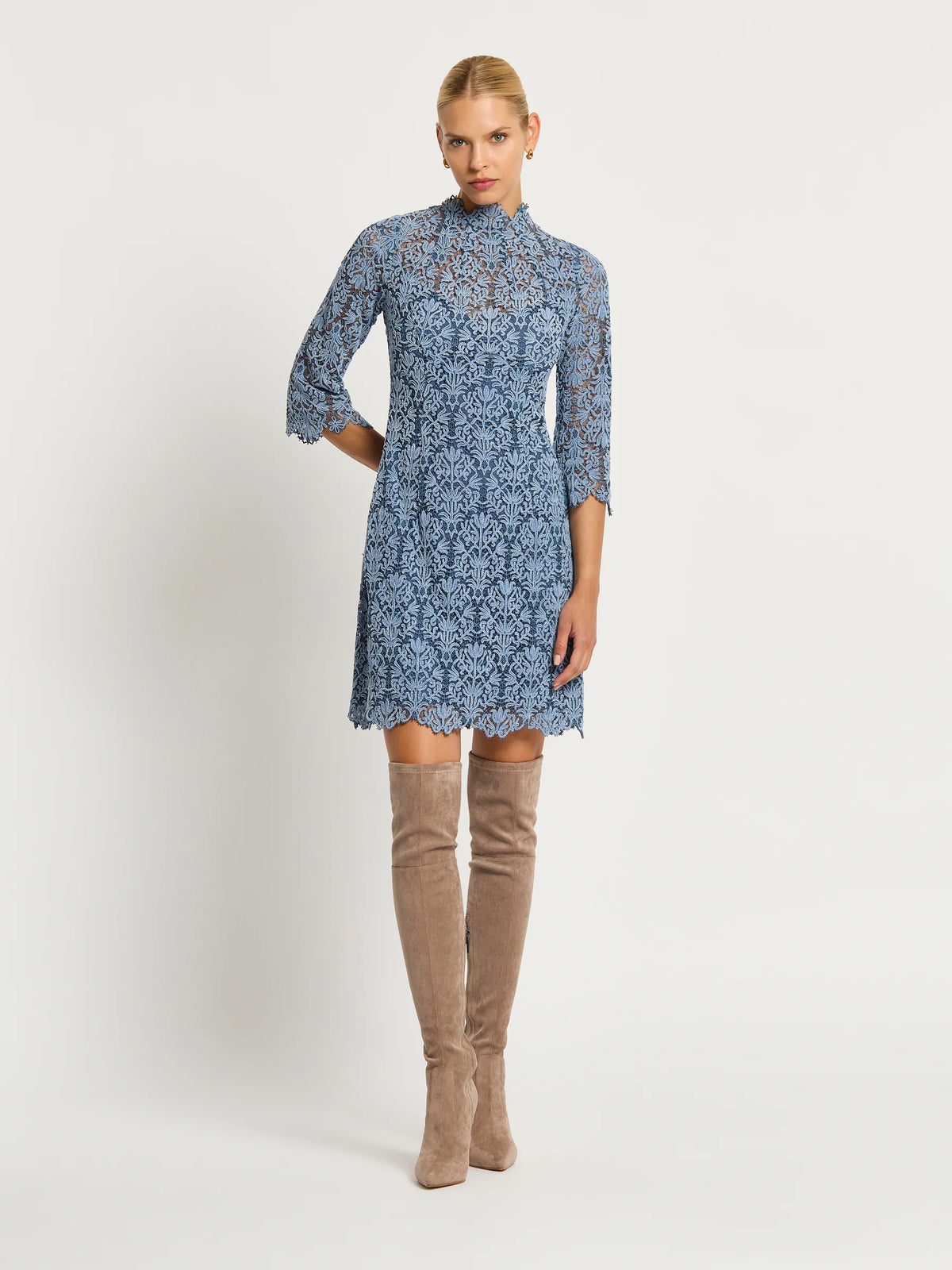 Juliette Mini Dress Pale Blue/Navy