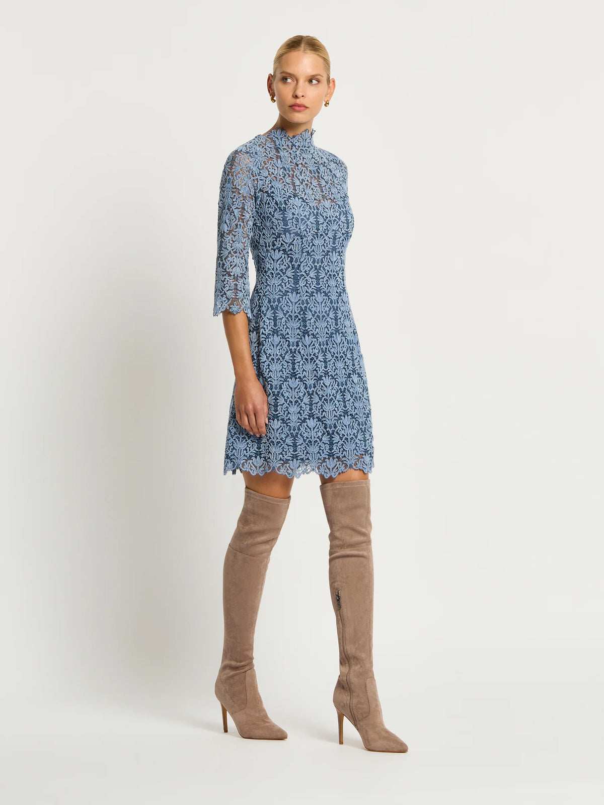 Juliette Mini Dress Pale Blue/Navy