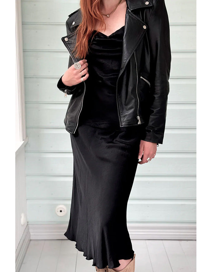 Katniss Viscose Skirt Black