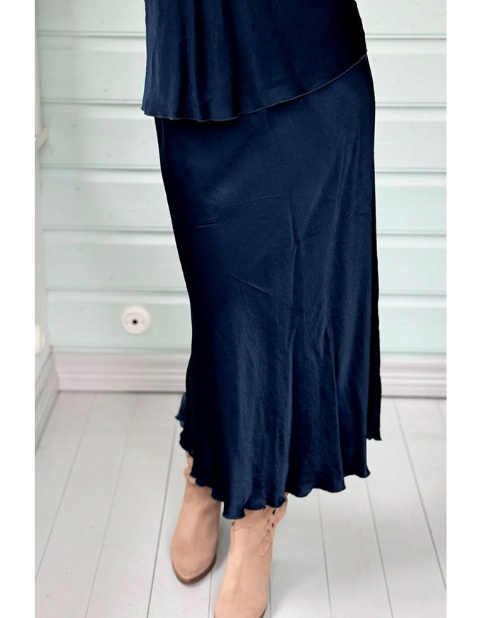 Katniss Viscose Skirt Navy