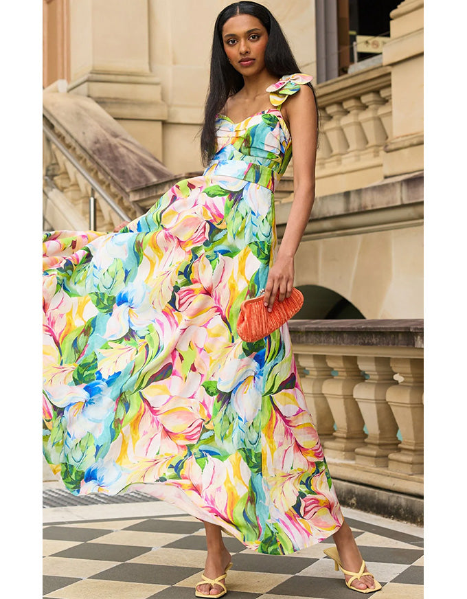 Camille Maxi Dress Watercolour Floral