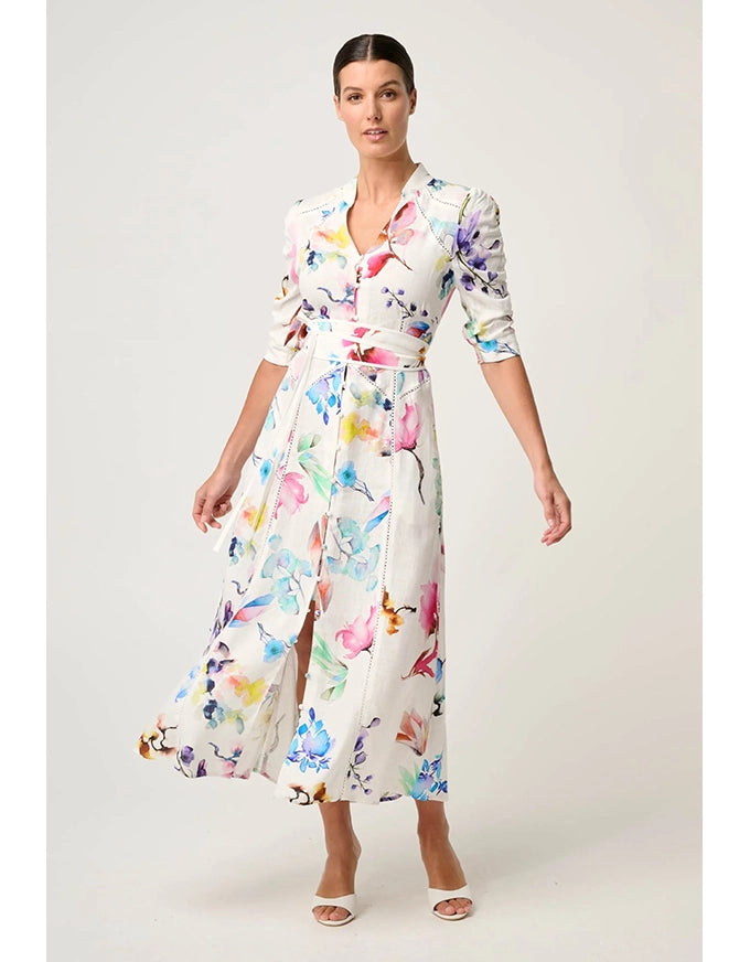 Xenia Contrast Trim Dress Plume Blossom