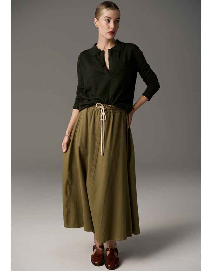 Bennet Polo Knit Lurex Khaki