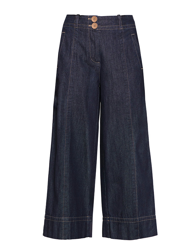 Carsen Crop Pant Dark Wash