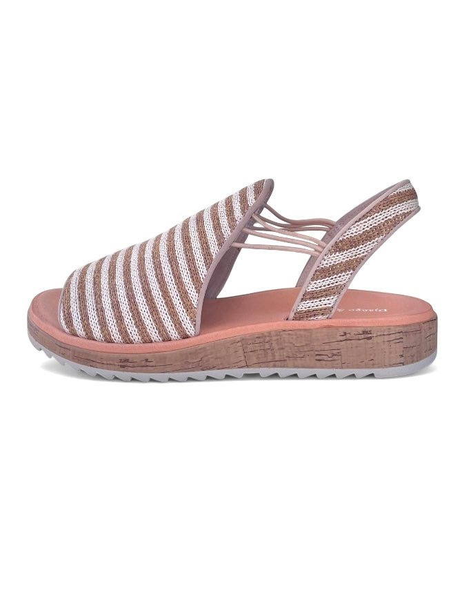 Oarliss Coffee Stripe Sandal