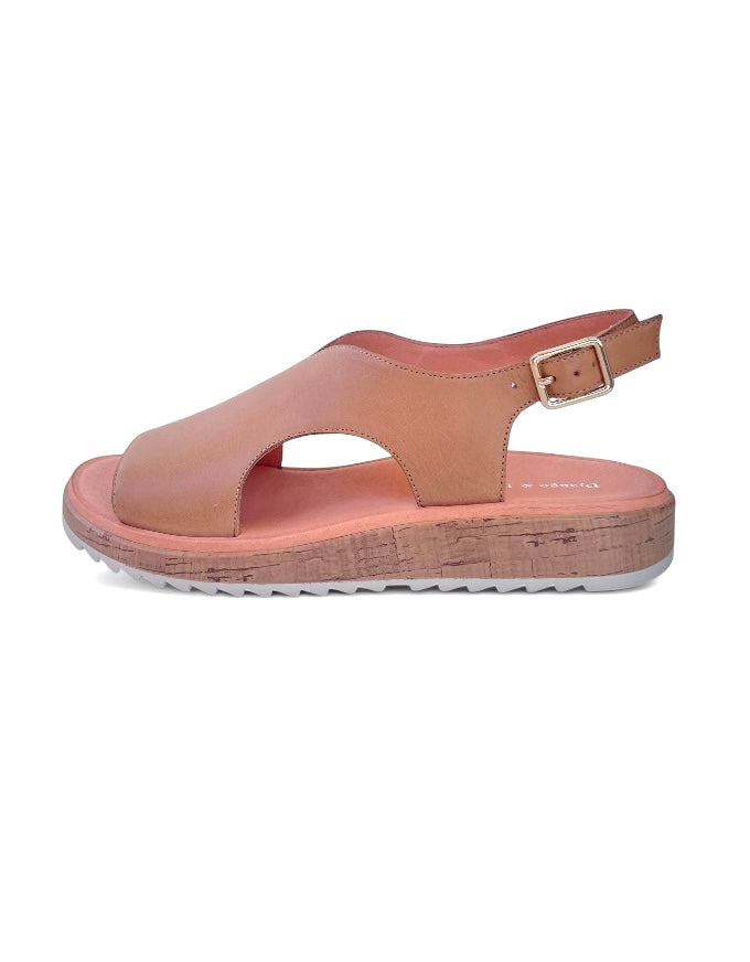 Olingos Tan Almond Leather Sandals