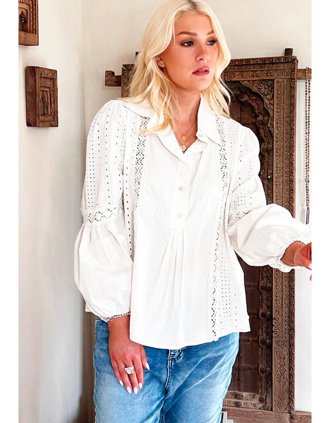 Riley Cotton Shirt White