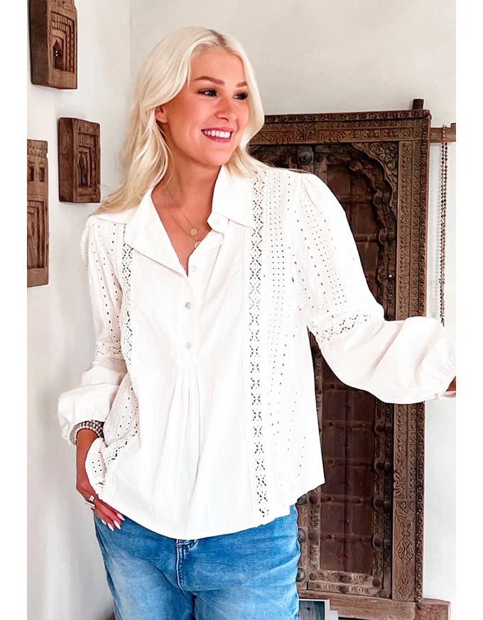 Riley Cotton Shirt White