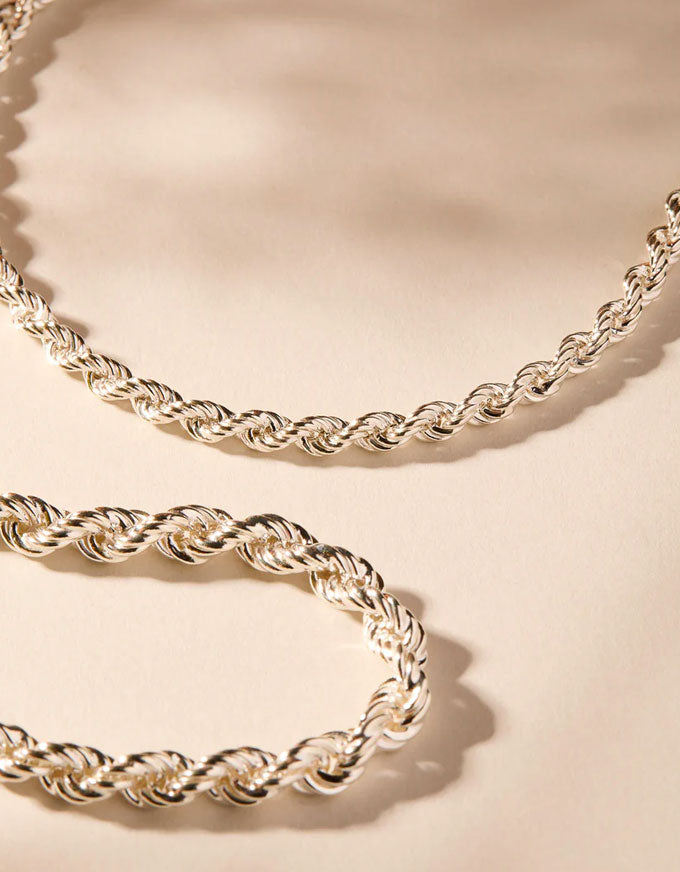 Twine Silver Chain 80cm