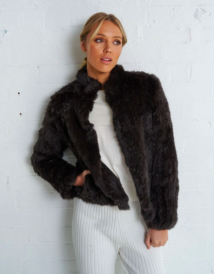 Willow Jacket Fur Chocolate