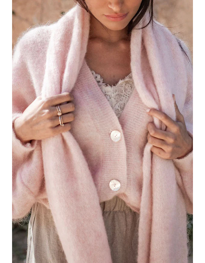 Mohair Dream Cardigan Soft Pink