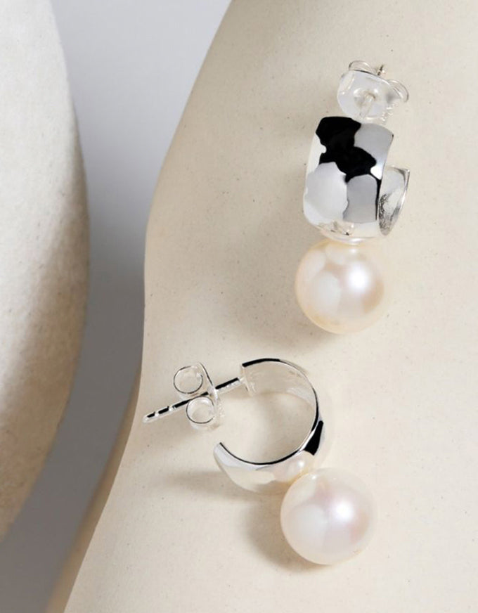 Idyll Pearl Stud Earring Silver