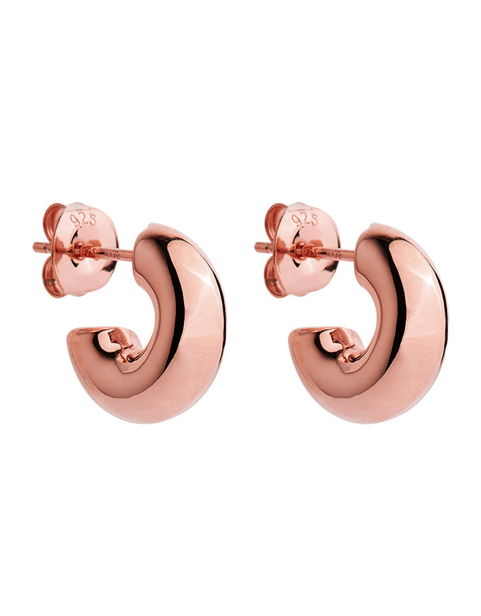 The beautiful Moonbow Earrings, in Rose Gold.