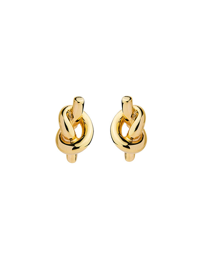 Nature's Knot Yellow Gold Stud Earring