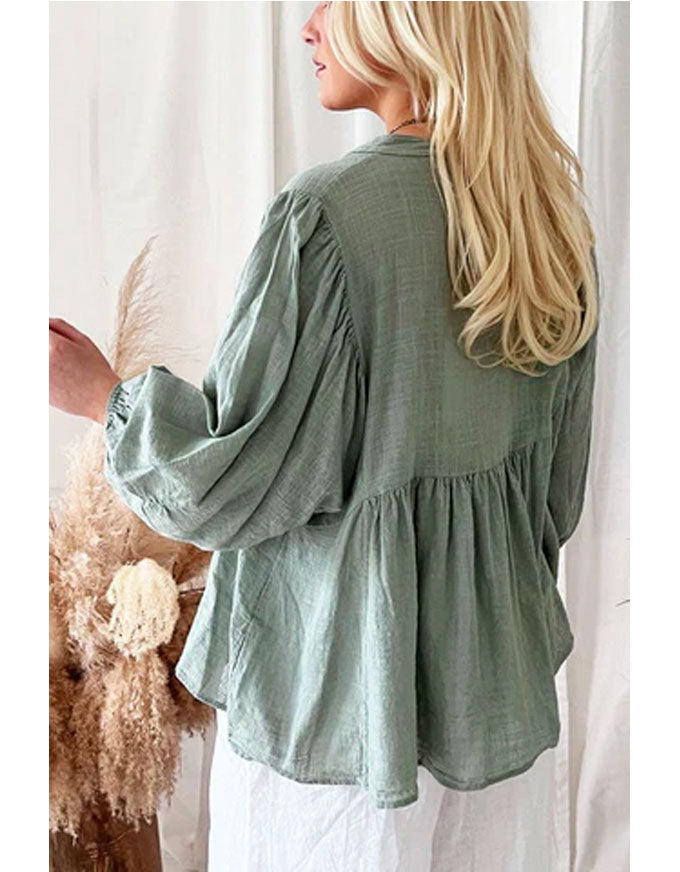Nora Cotton Shirt Sage