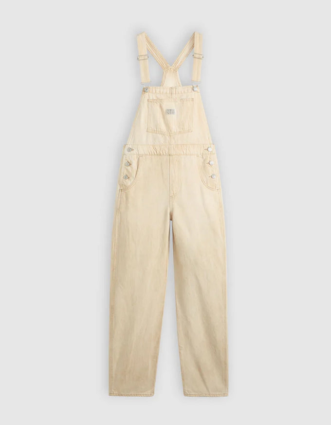 Beige overalls on a white background. Vintage Overall Cloudy Travertine