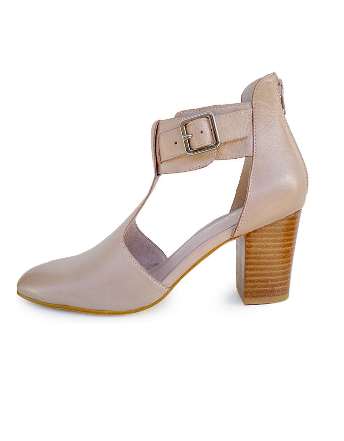 Lionelle Heels Cafe Leather