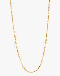 Rod & Link Gold Necklace 60cm
