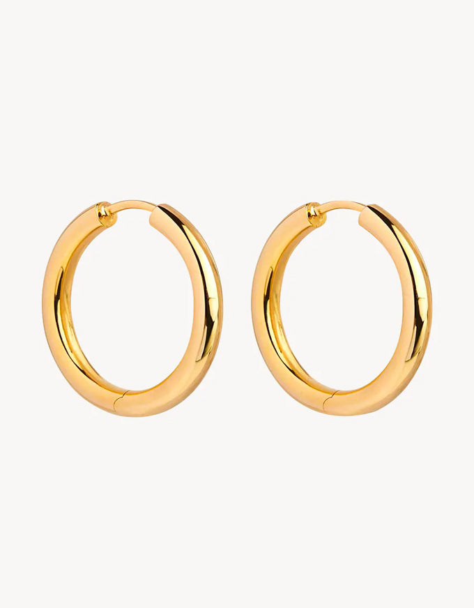 Subtle Yellow Gold Huggies