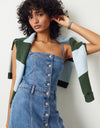 Denim Bustier Dress Dreaming Of Blue