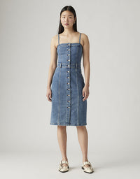 Denim Bustier Dress Dreaming Of Blue