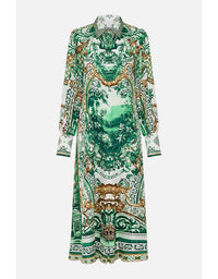 Corridor Of Calm Waist Tie Shirt Dress