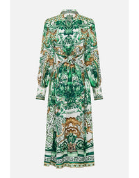 Corridor Of Calm Waist Tie Shirt Dress