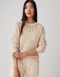 Sunrise Crochet Sweater Oatmeal