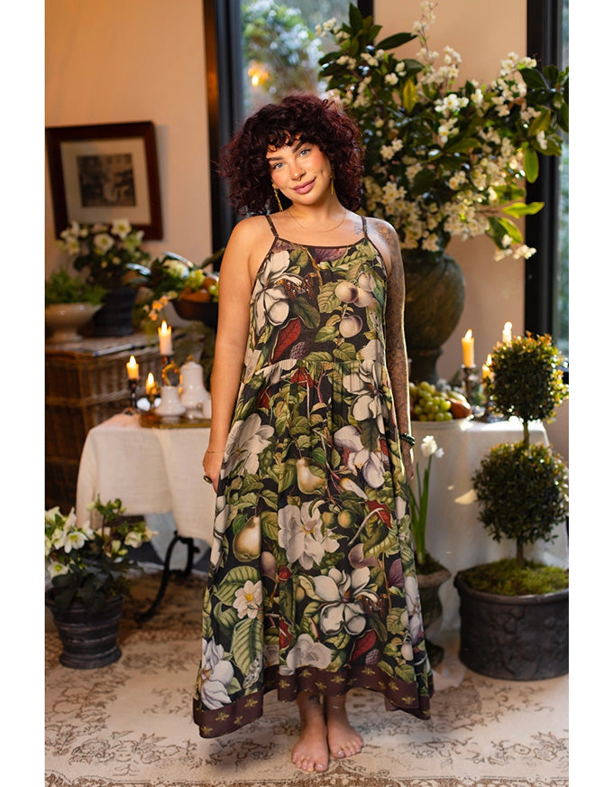 Fleur De Lune Maxi Slip Dress Magnolia