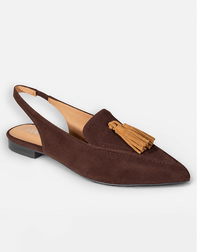 Piper Flats Chocolate/Brown Suede