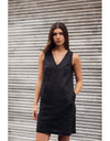 Mini Dress Black - 100% Hemp