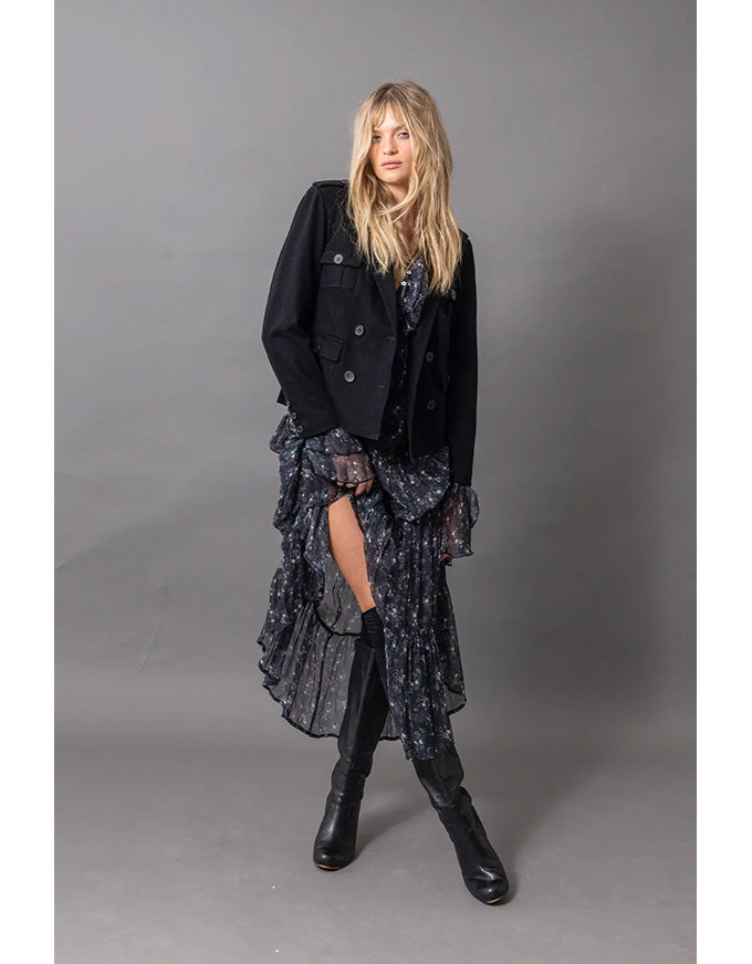 Enchanted Dress French Flora Black